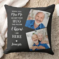 Memorial Custom Loving Memory Remembrance 2 Photo  Throw Pillow