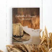 Cowboy Hat Barn Wood Country Western Wedding Notebook