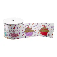 Whimsical Cupcakes and Sprinkles Satin Ribbon