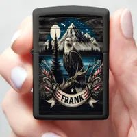 Eagle Soaring Under Moonlight Zippo Lighter