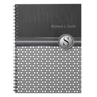 Geometry Hexagon Pattern Black White Journal