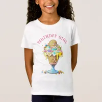 Birthday Girl | Whimsical Ice Cream Sundae T-Shirt