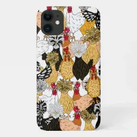 Cute Polish Chickens and Hens iPhone 11 Case