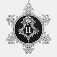 H Monogram Initial Ornament