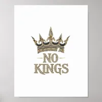 No Kings In America Vintage Graphic Poster
