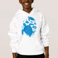 Cute Sea Turtles Sea Life Design Hoodie