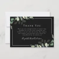 Sympathy Eucalyptus Funeral Thank You Note Card