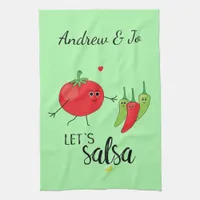 Love Salsa Dancing Humorous Cute Food Slogan Kitchen Towel