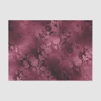 Burgundy Glam Foil Glitter Damask Tissue Paper
