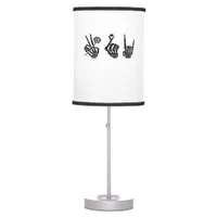 Heart And Hands Skeleton Heart Hands Soft Table Lamp