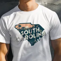 Retro Travel Iconic South Carolina Graphic T-Shirt