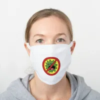 No Monsters Sign and No to COVID-19 Virus, ZFJ White Cotton Face Mask