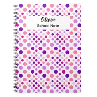 Colorful Dot Back to School Supplies  Notebook