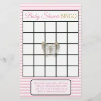 Pink & Gold Butterfly Baby Shower Games Flyer