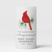 This Candle Burns Red Cardinal Memorial Tribute