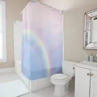 Rainbow of hope - pastel,  shower curtain