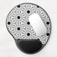 Lace-like Monochrome Flowers  Gel Mouse Pad