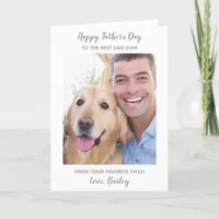 Personalized Father's Day Dog Dad Pet Photo Holiday Card