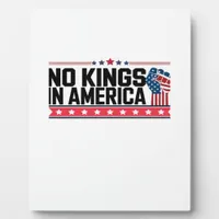 No Kings In America USA Minimal Clean Plaque