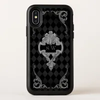 Steampunk Goth Monogrammed OtterBox Symmetry iPhone X Case