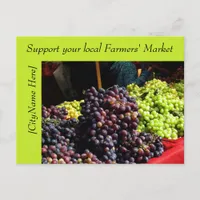 Postcard - Support Farmers Market - Grapes