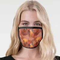 Modern Chic Abstract Terracotta Rust Brown Face Mask