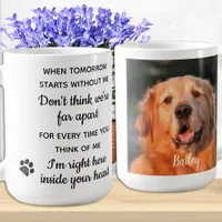 Custom Photo Pet Loss Keepsake Pet Memorial  Coffee Mug