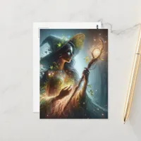 Beautiful Fantasy Magical Nature Woman  Postcard