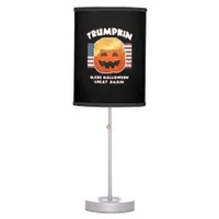 Trumpkin Funny Pumpkin Pie Pun Usa Liberals Hallow Table Lamp