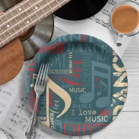 Born to Dance Blue/Red/Gold ID277 Paper Plates