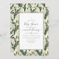 Eucalyptus Pattern Baby Shower Invitation