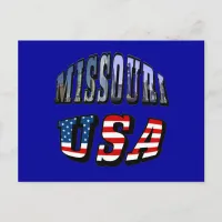 Missouri Picture and USA Text Postcard