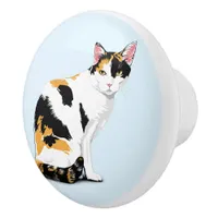 Calico Cat Custom Ceramic Knob