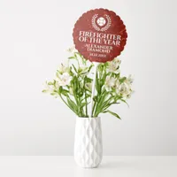 Elegant Firefighter of the Year Red Marble Balloon