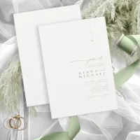 Simply Chic Wedding Pearl White ID1046 Invitation