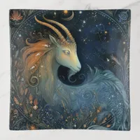 Capricorn Goat Zodiac Astrology Mystical Birthday Trinket Tray
