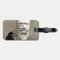 Poe And The Raven Grunge Digital Art Luggage Tag