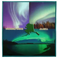 Northern Lights of Alaska Photo Collage Napkin