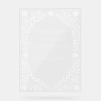 Boho Navy Floral Wedding Welcome Sign