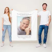 In Loving Memory Photo Memorial Fleece Blanket