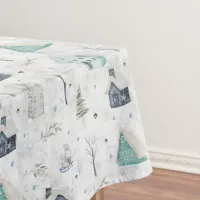 Cozy Home Christmas Teal ID985 Tablecloth