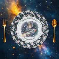 Celestial Event Space themed Birthday Party Paper Plates