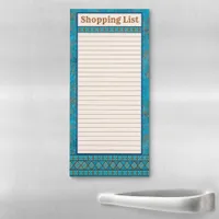 Southwest Mountain Peaks Turquoise Magnetic Notepad