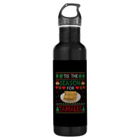 Tis Season For Tamales Funny Christmas Food Stainless Steel Water Bottle