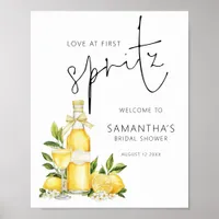 Printable Love First Spritz Welcome Bridal Shower Poster