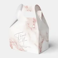 Modern Marble Glitter Thank You V2 Rose Gold ID816 Favor Boxes