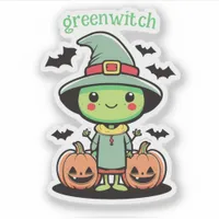 Green Witch Sticker