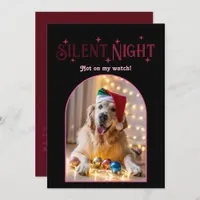Moody Board Funny Pet Dog Christmas Photo Holiday Card