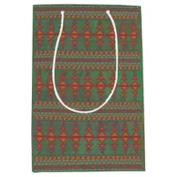 Southwest Sagebrush Green Geometric Design Medium Gift Bag