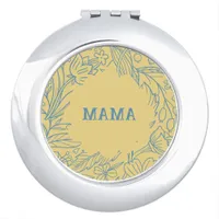 Chic Flower Print Personalized Compact Mirror